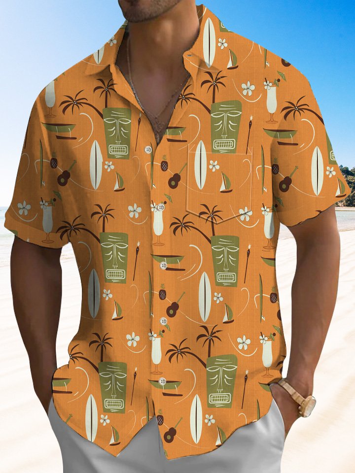 Alohadaddy Coconut Tree Stone Statue Mask Retro Men&