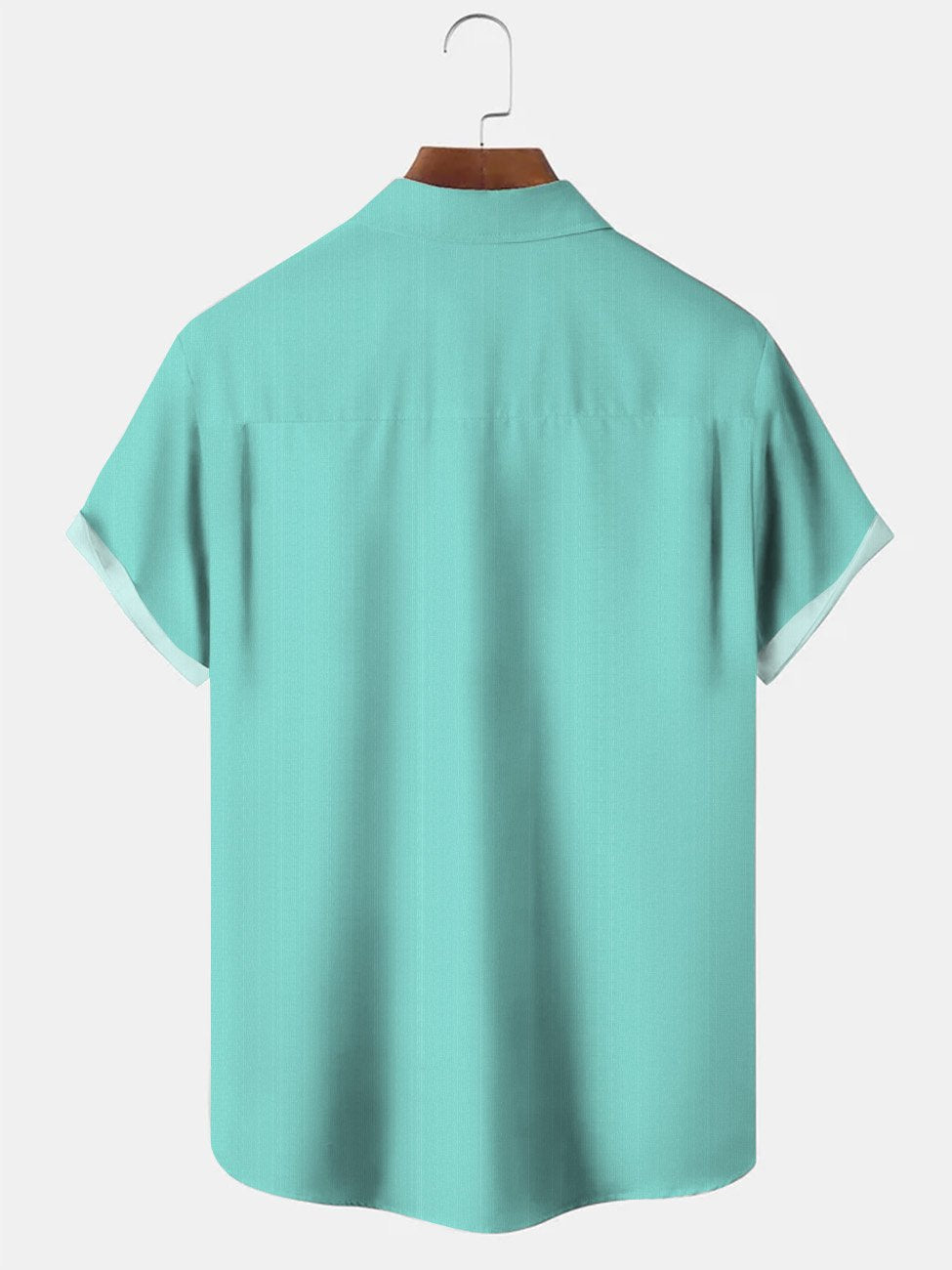 Camisa de manga corta informal de bolos de los años 50 con bolsillo y botones para hombre con texto a rayas de Alohadaddy