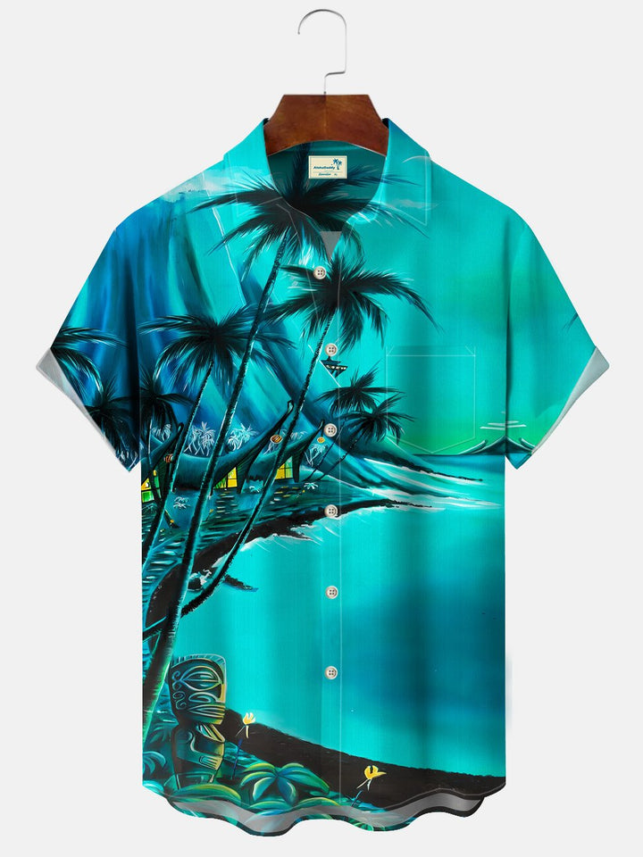 Alohadaddy Vintage Coconut Tree Stone Statue Men&