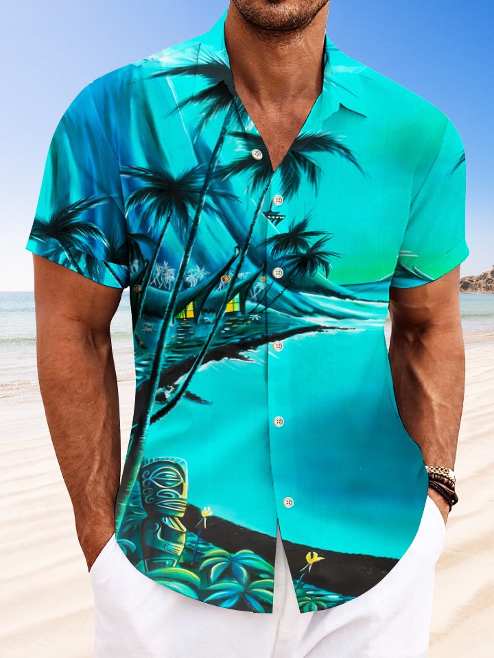 Alohadaddy Vintage Coconut Tree Stone Statue Men&