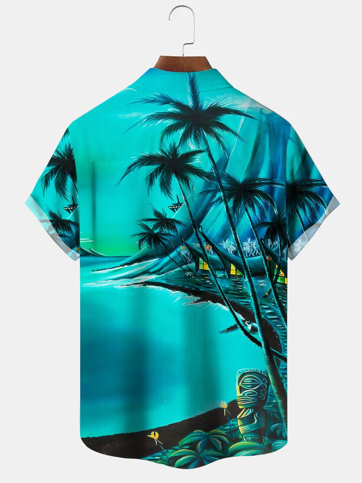 Alohadaddy Vintage Coconut Tree Stone Statue Men&
