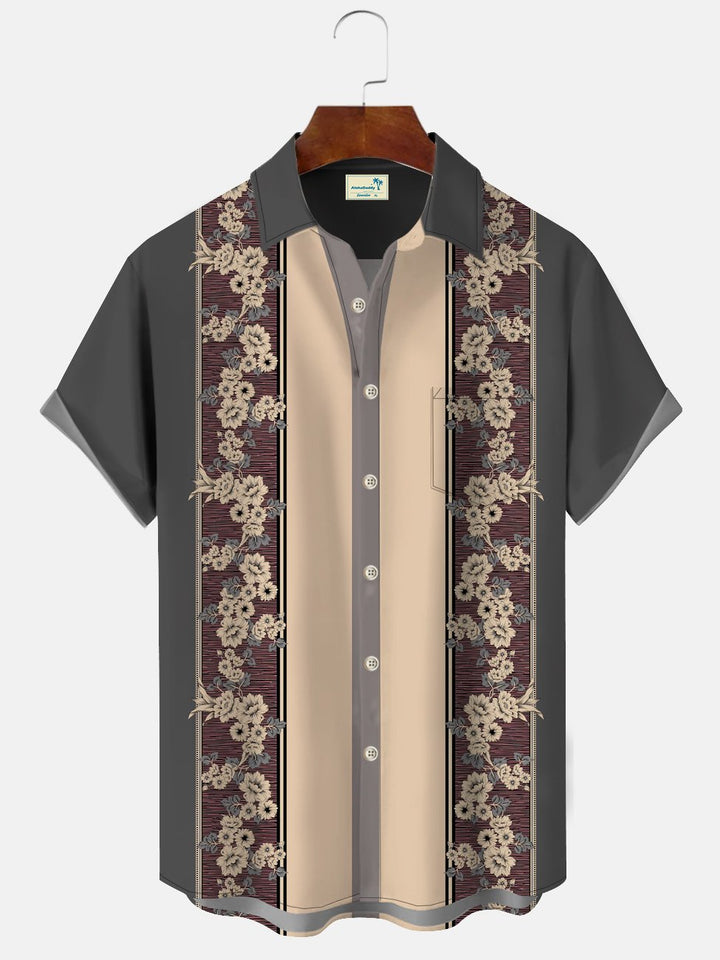 Alohadaddy Retro Ethnic Flower Men&