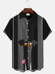 Alohadaddy Retro Animals Funny Dogs Men Buttons Pockets 50S Bowling Commuter Casual Short Sleeve Shirt