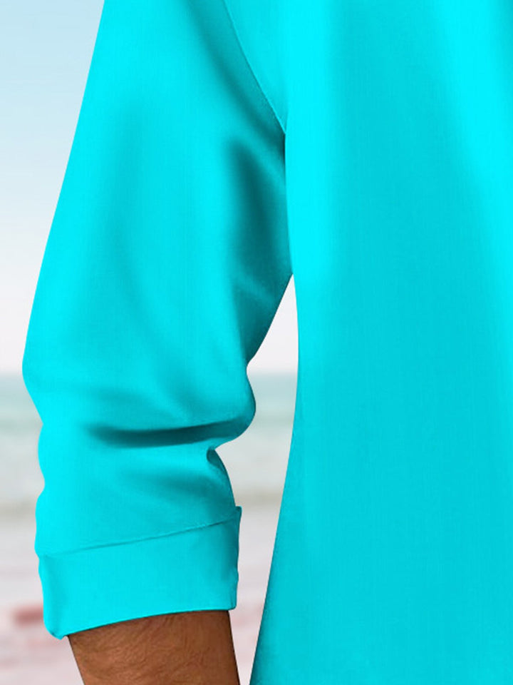 Camisa informal de manga larga para hombre, estilo años 50, con bolsillos y botones, con flores de colores fluorescentes, para ir al trabajo y jugar a los bolos