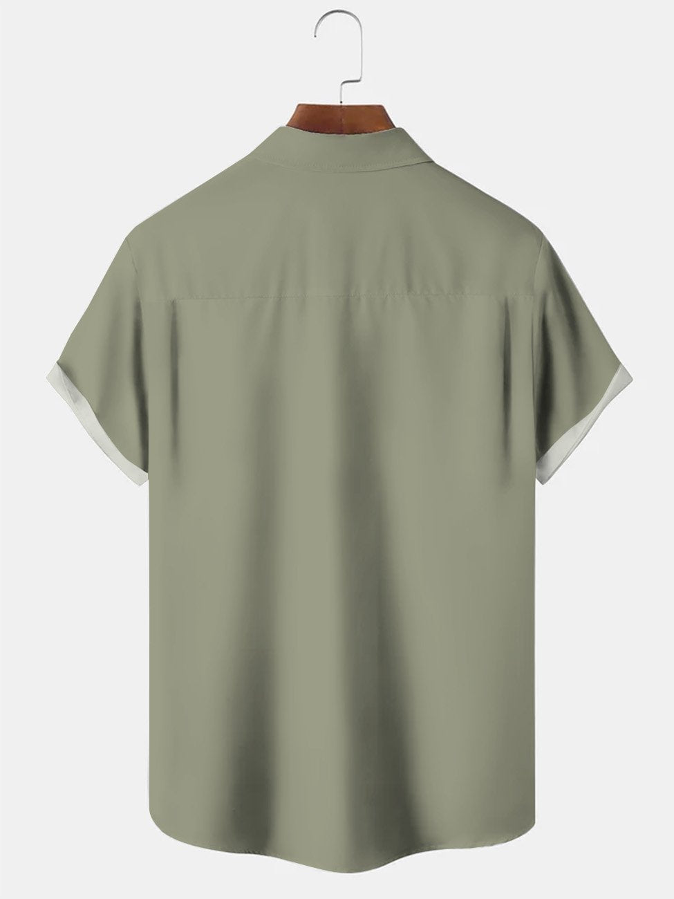 Camisa informal de manga corta para hombre, estilo bolos, estilo años 50, con bolsillos y botones, con rayas geométricas de colores retro de Alohadaddy