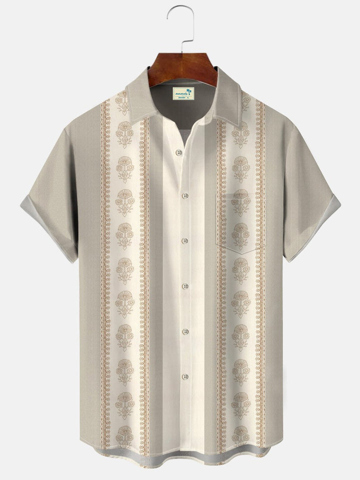 Alohadaddy Ethnic Style Flower Retro Men&