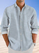 Alohadaddy Geometric Stripes Men Button Pocket 50S Bowling Commuter Casual Short Sleeve Shirt