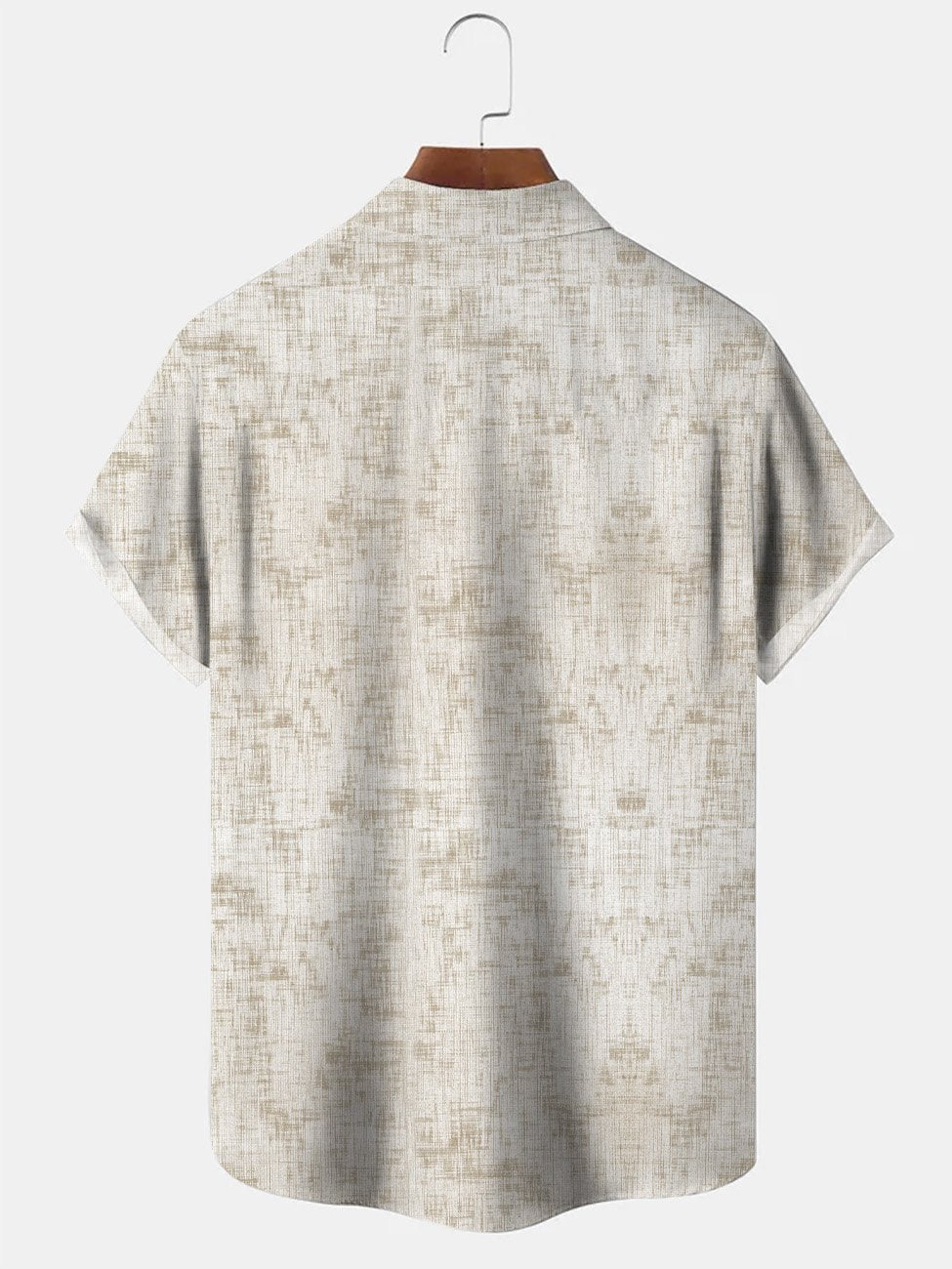 Alohadaddy Geometric Stripes Cotton and Linen Pattern Men Button Pocket 50S Bowling Commuter Casual Short Sleeve Shirt