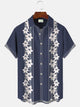 Alohadaddy Floral Stripe Mens Pocket Button Casual Short Sleeve Shirt