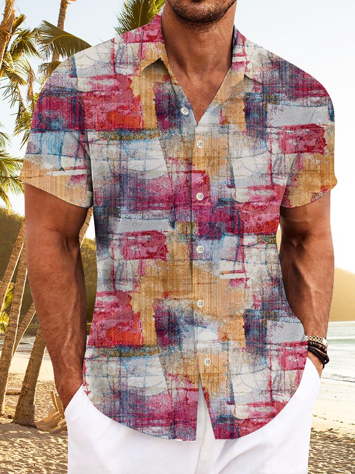 Alohadaddy Retro Geometric Pattern Men&