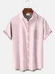Alohadaddy Coconut Tree Men's Button Pocket Casual 50S Bowling Commuter Long Sleeve Shirt