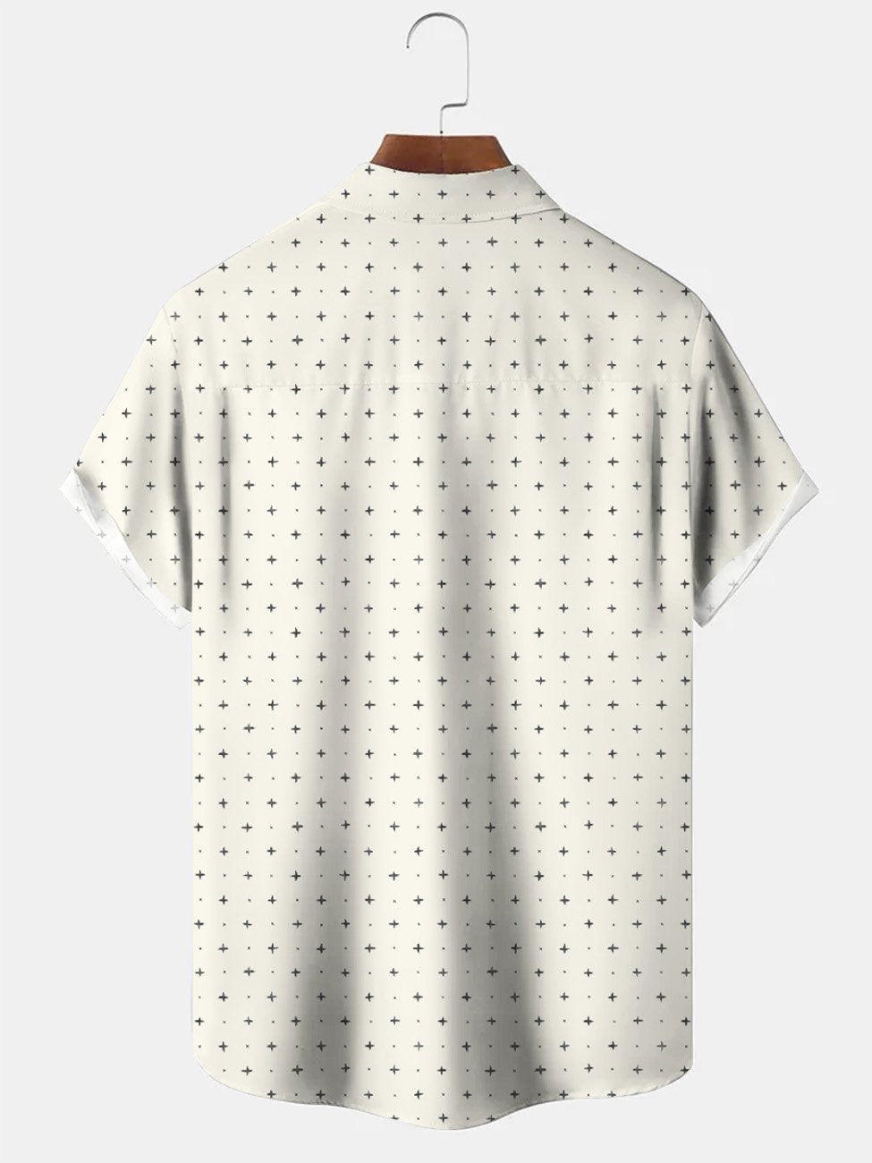 Chemise à manches courtes décontractée à boutons et poches pour homme à pois géométriques Alohadaddy