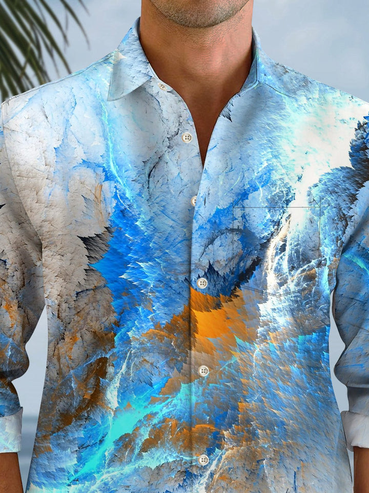 Alohadaddy Print Abstract 3D Stereo Geometric Men&