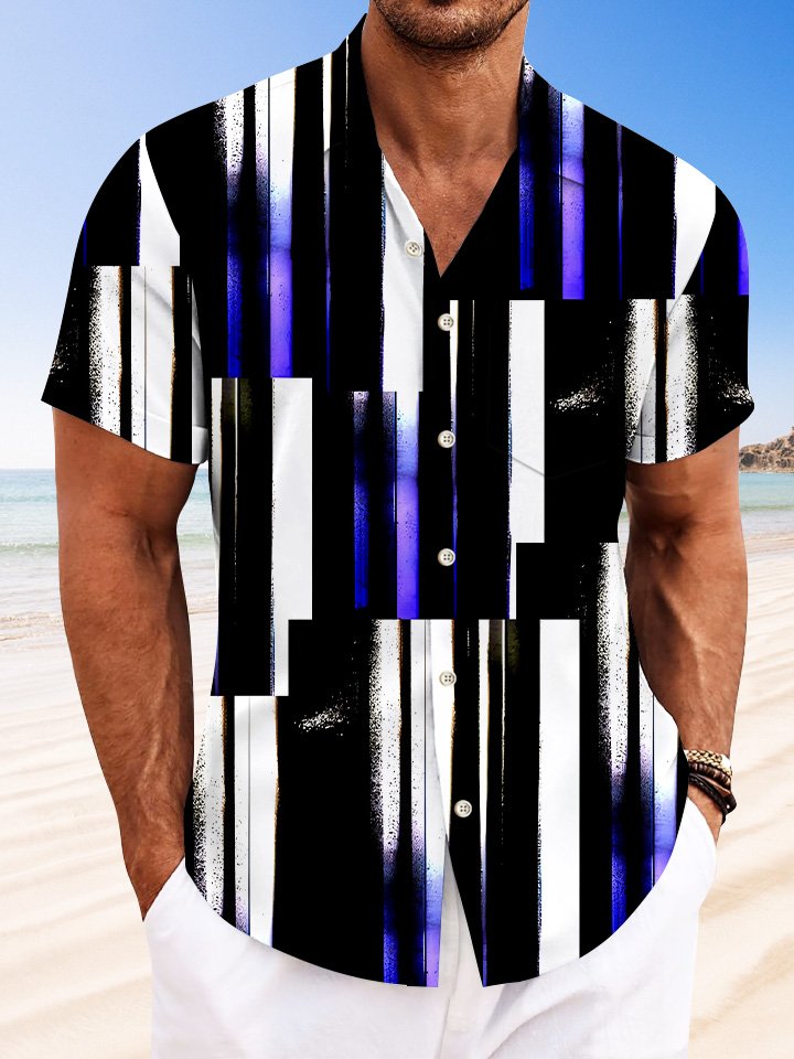 Alohadaddy Retro Geometric Stripe Men&