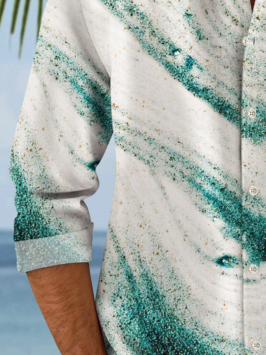 Camisa informal de manga larga con botones y bolsillo para hombre de la línea Alohadaddy Vintage
