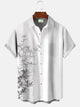 Alohadaddy Plant Bamboo Men's Pocket Button Casual 50S Bowling Commuter Short Sleeve Shirt