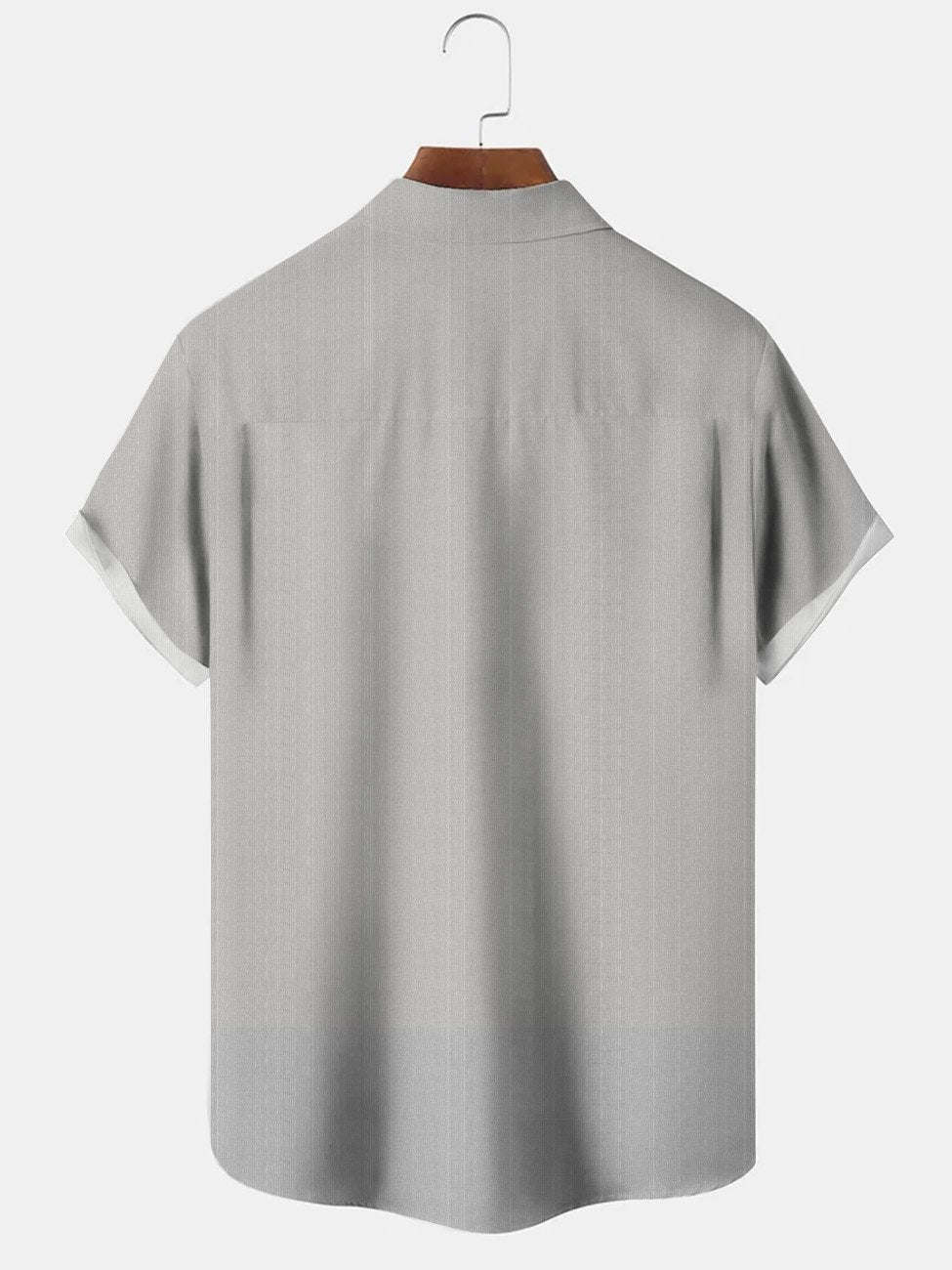 Camisa informal de manga corta para hombre, estilo años 50, con bolsillos y botones, estilo bolos, estilo planta de bambú Alohadaddy