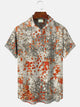 Alohadaddy Ethnic Pattern Men's Button Pocket Casual Short Sleeve Shirt