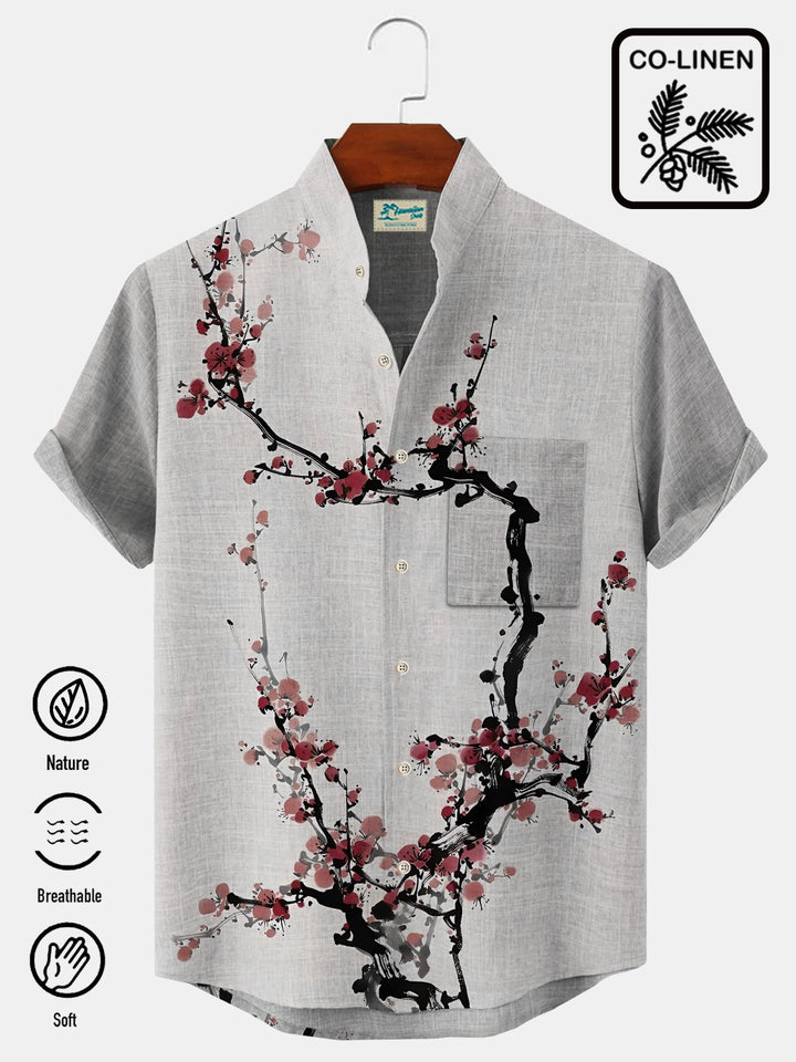 Alohadaddy Ethnic Style Peach Blossom Men&