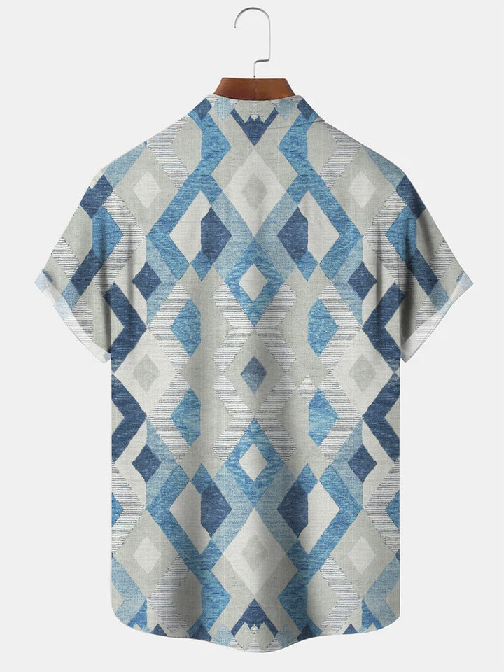 Alohadaddy Ethnic Diamond Geometric Pattern Men&