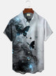 Chemise décontractée à manches courtes avec poche et boutons pour homme Alohadaddy avec dégradé de papillons et d'animaux