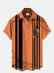 Alohadaddy Halloween Spider Men's Pocket Button Casual 50S Bowling Commuter Short Sleeve Shirt