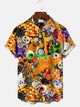 Camisa informal de manga corta con bolsillos y botones para hombre de Halloween de Alohadaddy