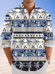 Alohadaddy Ethnic Pattern Men's Button Pocket Casual Vacation Long Sleeve Shirt