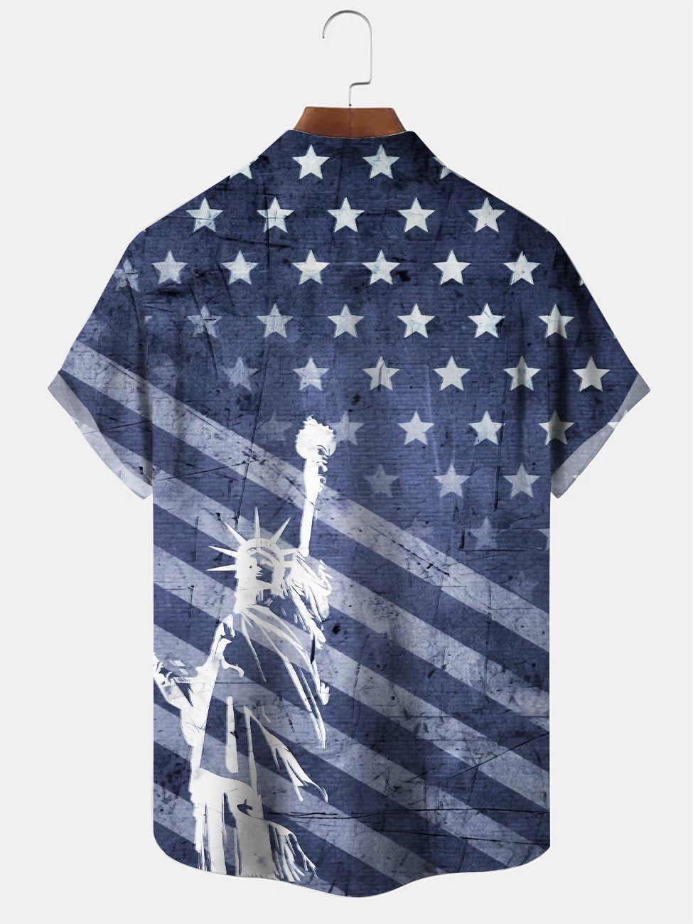 Chemise à manches courtes décontractée avec poche à bouton pour homme, motif drapeau Alohadaddy vintage
