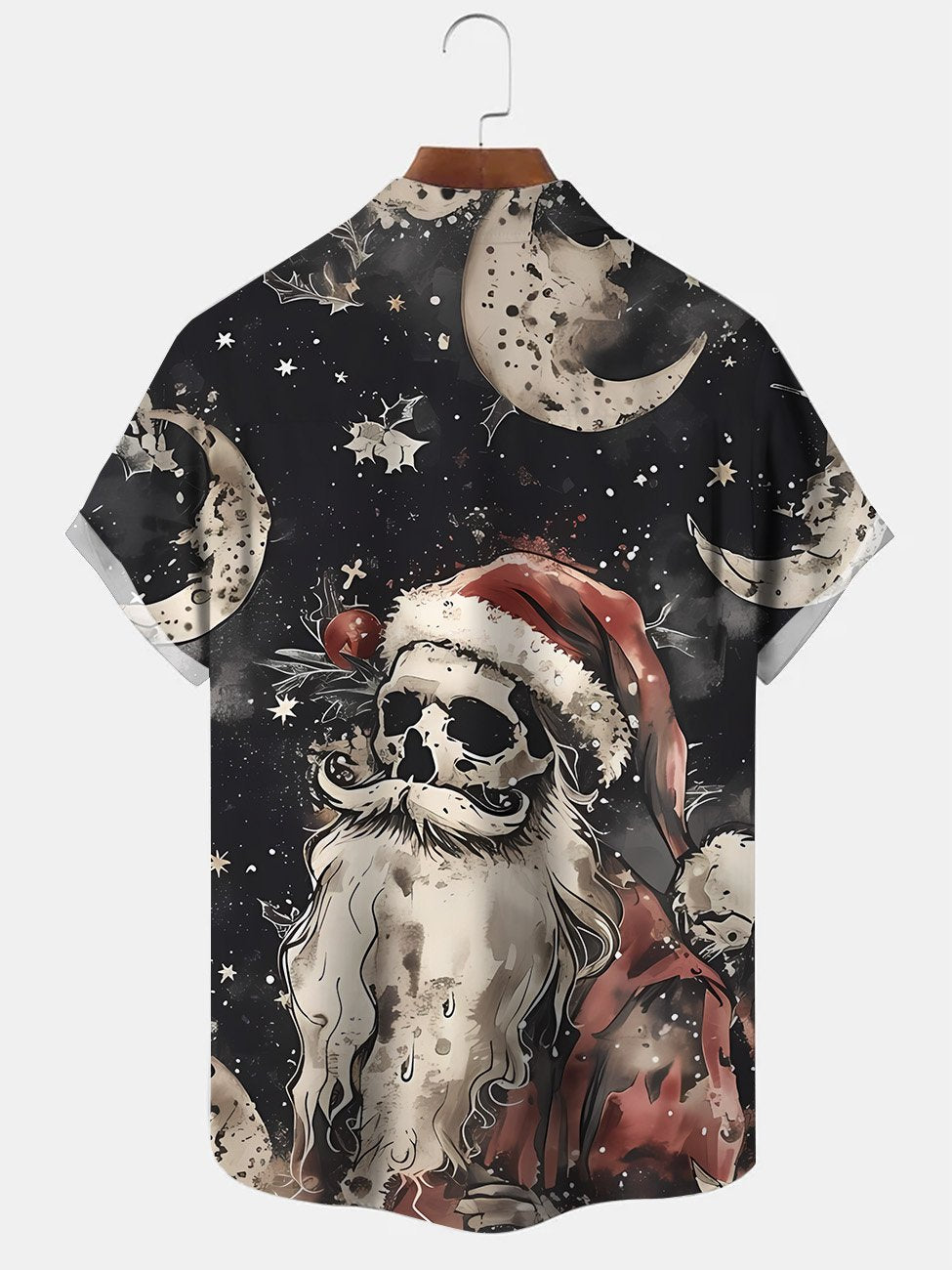 Camisa informal de manga corta con bolsillos y botones para hombre, de Alohadaddy, Papá Noel, para Halloween