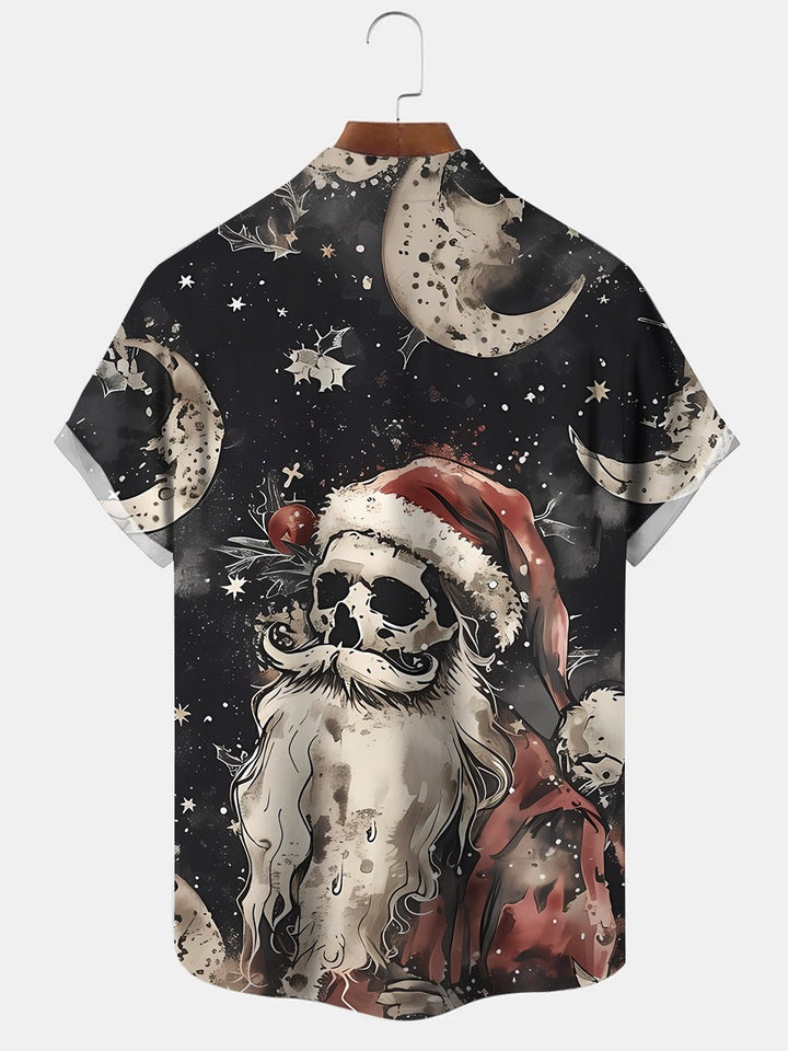 Camisa informal de manga corta con bolsillos y botones para hombre, de Alohadaddy, Papá Noel, para Halloween