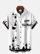 Camisa informal de manga corta con bolsillos y botones para Halloween de Alohadaddy