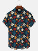 Alohadaddy Five-pointed Star Festival Men's Pocket Button Casual Short Sleeve Shirt