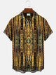 Alohadaddy Geometric Ethnic Pattern Mens Pocket Button Casual Short Sleeve Shirt