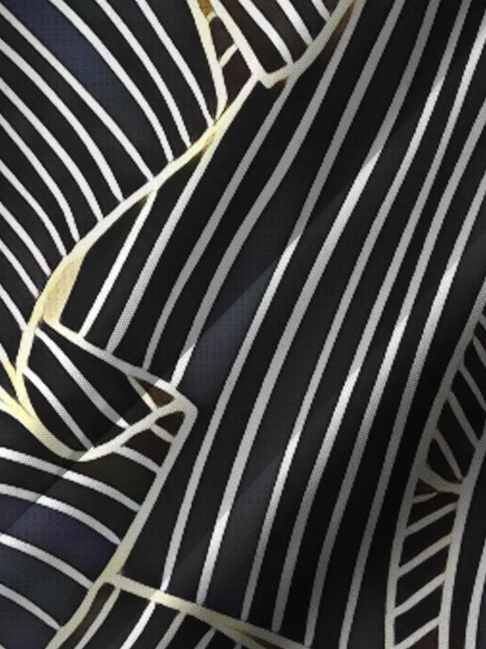 Camisa informal de manga corta para hombre, estilo años 50, con botones, bolsillos y líneas geométricas, con diseño de plantas y hojas de Alohadaddy