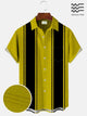Camisa informal de manga corta para hombre, estilo años 50, con bolsillos abotonados y rayas de Alohadaddy