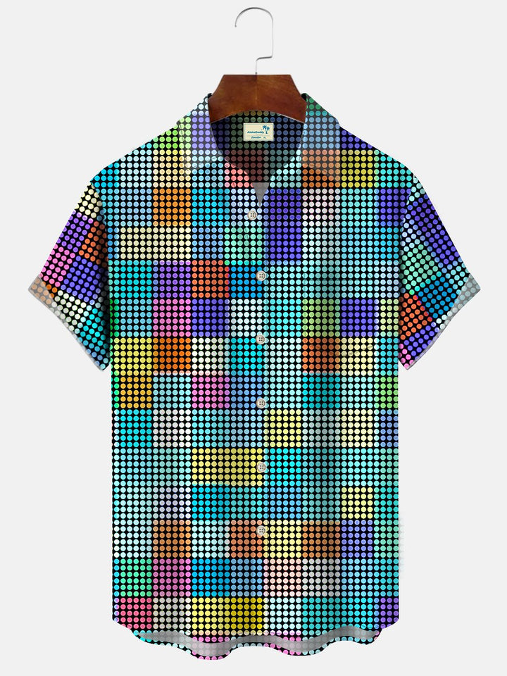 Alohadaddy Polka Dot Geometric Pattern Contrast Color Men&