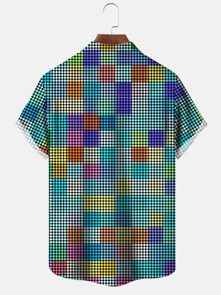 Alohadaddy Polka Dot Geometric Pattern Contrast Color Men&