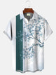 Camisa informal de manga corta para hombre, estilo años 50, con botones y diseño de plantas y flores, estilo nacional, de Alohadaddy