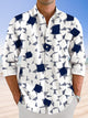 Alohadaddy Pixel Geometric Mens Button Pocket Casual Long Sleeve Shirt