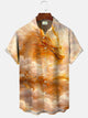 Alohadaddy Sky Clouds Dragon Men's Buttons Casual Short Sleeve Shirt