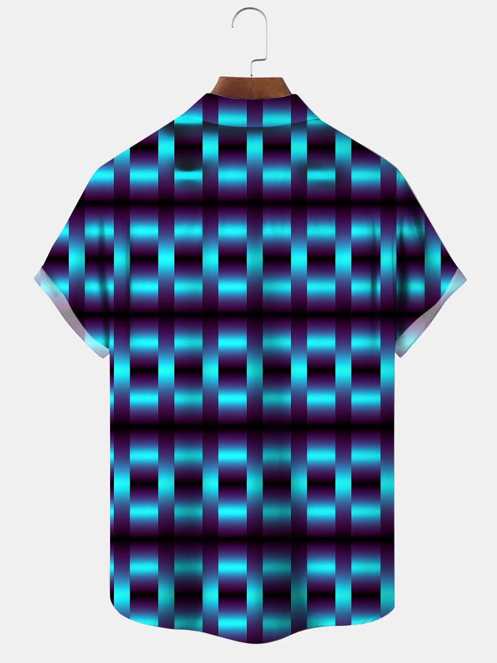 Chemise à manches courtes décontractée à boutons géométriques fluorescents 3D pour hommes Alohadaddy