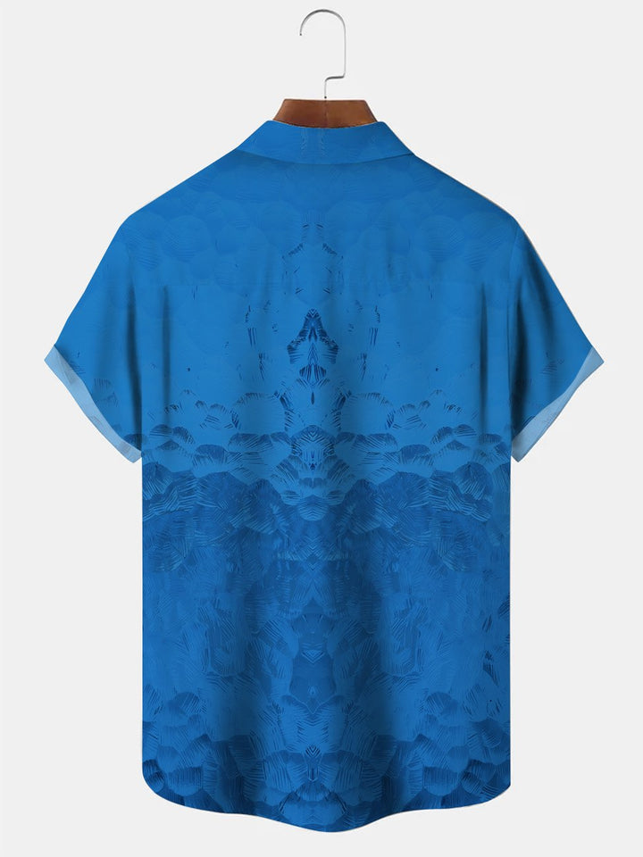 Camisa informal de manga corta para ir al trabajo con bolsillos y botones fluorescentes de lunares de Alohadaddy, años 50