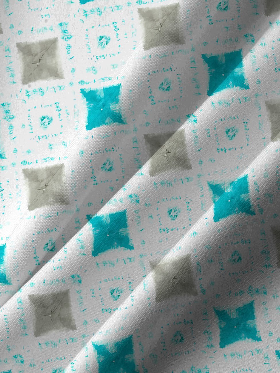 Camisa informal de manga corta con botones y bolsillo con estampado geométrico de colores contrastantes de Alohadaddy