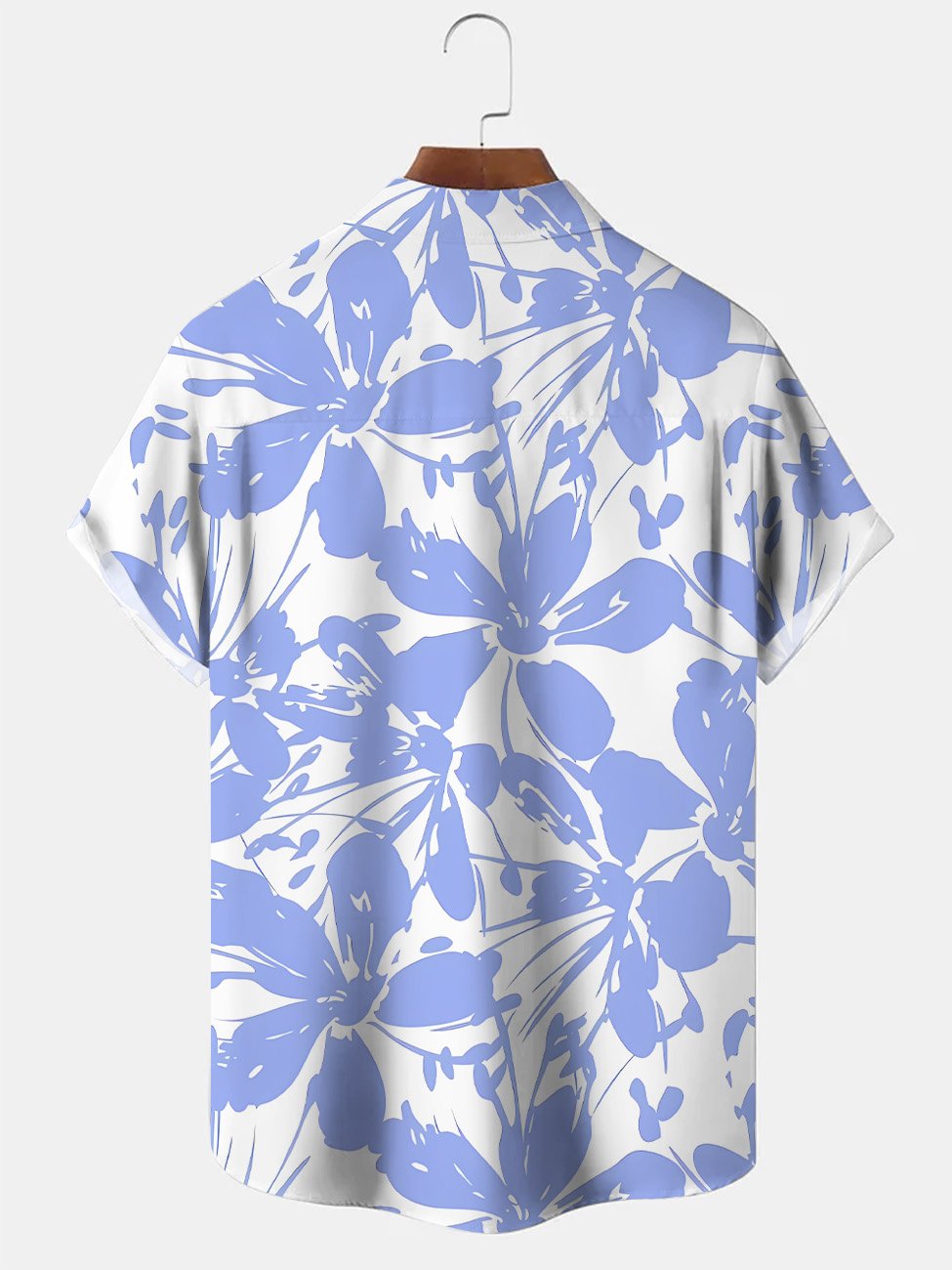 Alohadaddy Plant Leaves Beach Button Pocket Casual Short Sleeve Shirt