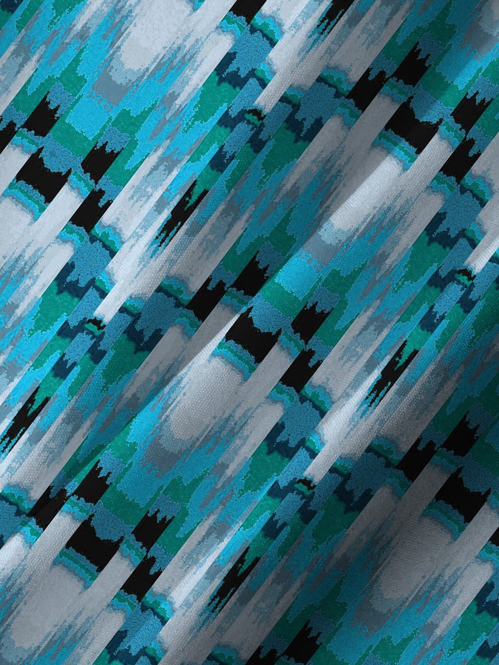 Chemise décontractée à manches courtes avec poches à boutons et rayures géométriques Alohadaddy