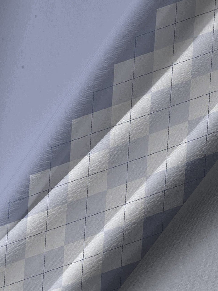 Chemise à manches courtes décontractée à boutons et poches à motif géométrique en losanges Alohadaddy des années 50 pour le bowling