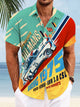Alohadaddy Car Vintage Pocket Button Casual Short Sleeve Shirt