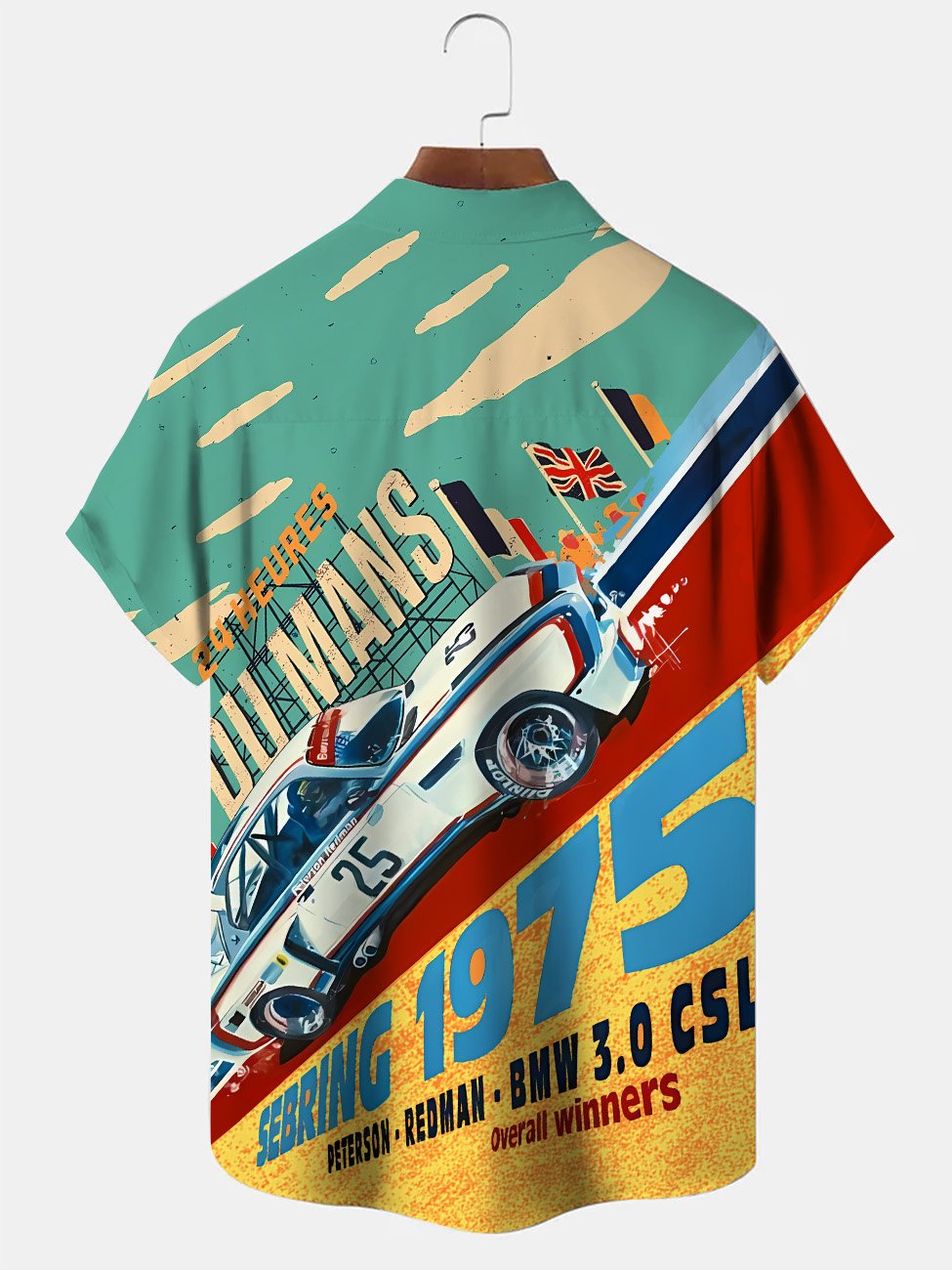 Alohadaddy Car Vintage Pocket Button Casual Short Sleeve Shirt