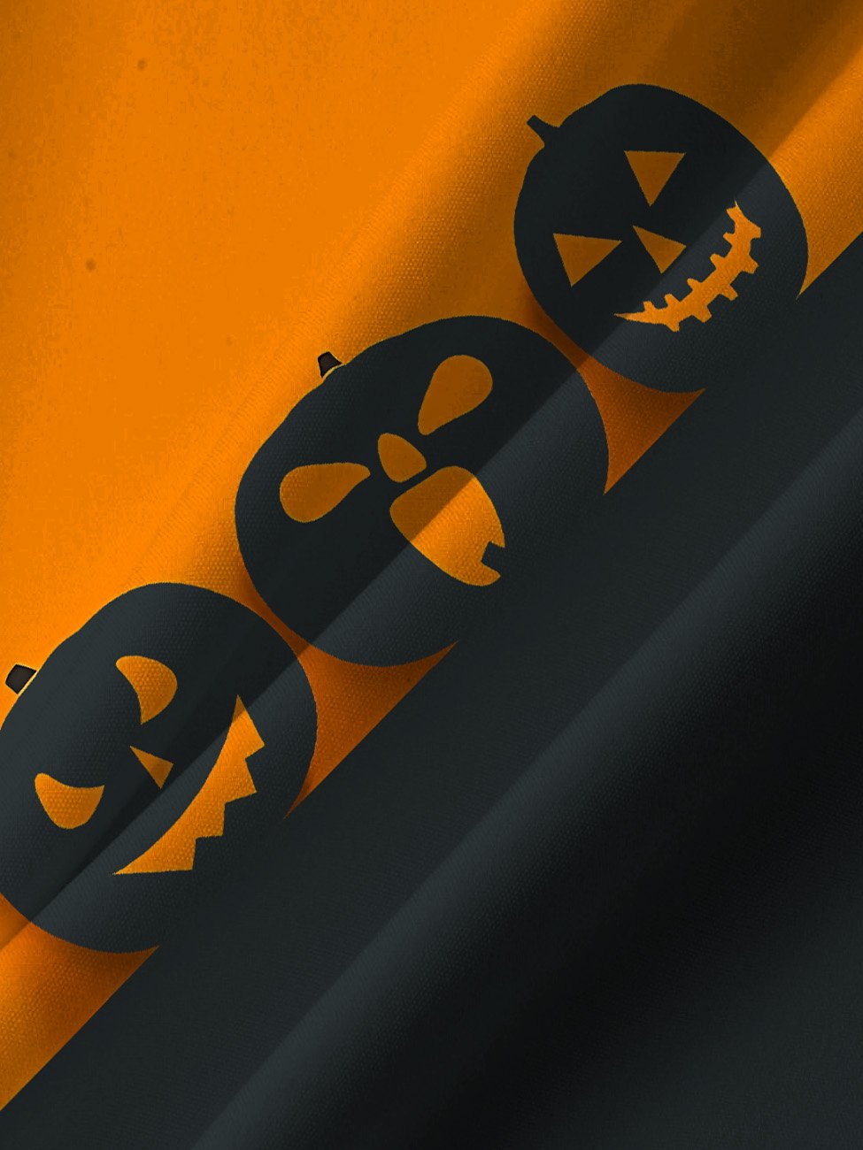 Camisa informal de manga corta con botones y bolsillo con calabaza de Halloween de Alohadaddy